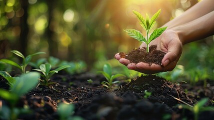 Craft an online course for businesses on how to implement ESG strategies that benefit both their company and natural environments - obrazy, fototapety, plakaty