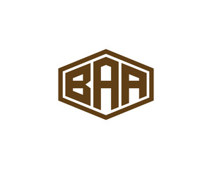 BAA logo design vector template