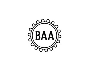 BAA logo design vector template