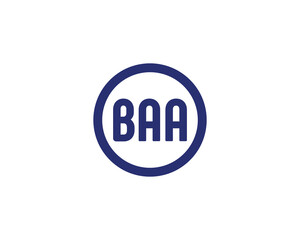 BAA logo design vector template