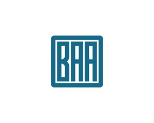 BAA logo design vector template