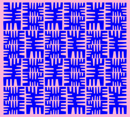 Abstract aztec ethnic pattern matisse style background layout, illustration vector print art, textile design editable