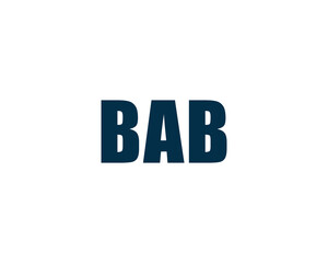 BAB logo design vector template