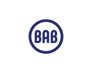 BAB logo design vector template