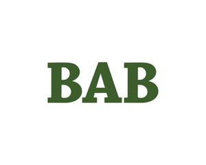 BAB logo design vector template
