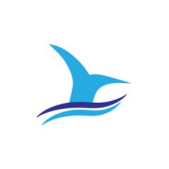 whale  tail logo icon