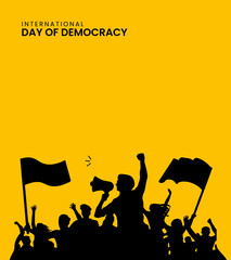 International Day of Democracy, design for banner poster.