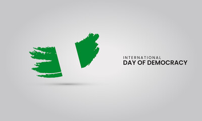 International Day of Democracy, design for banner poster.