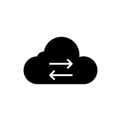 cloud exchange icon. vector flat trendy style illustration for web and app..eps
