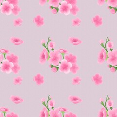 seamless pattern with sakura,sakura
