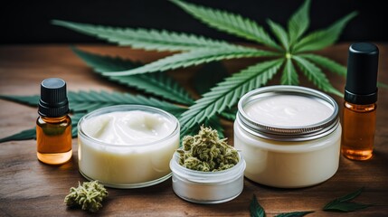 Holistic skincare products infused with cannabis and natural ingredients, offering rejuvenation and wellness benefits for a radiant complexion and overall skin health.
