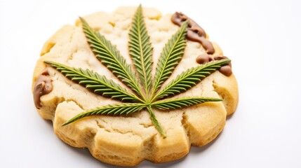 Cannabis cookies topped with decorative icing, adding visual appeal and enhancing their flavor, offering a delightful treat with a hint of cannabis.
