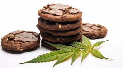 Cannabis cookies topped with decorative icing, adding visual appeal and enhancing their flavor, offering a delightful treat with a hint of cannabis.
