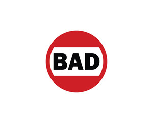 BAD logo design vector template