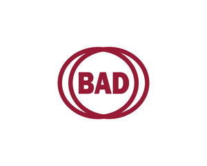 BAD logo design vector template