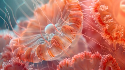 Macro shot of a jellyfish - obrazy, fototapety, plakaty