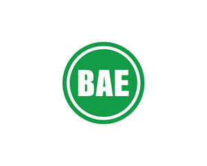 BAE logo design vector template
