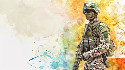 Fototapeta premium 15 AUGUST- vector illustration of 15 august. Independence Day. illustration