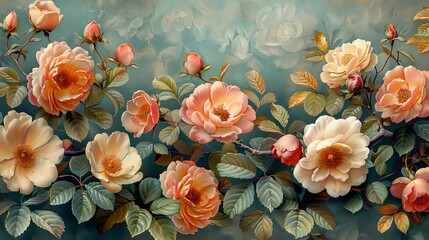 Vintage Botanical Composition for Decorative Applications