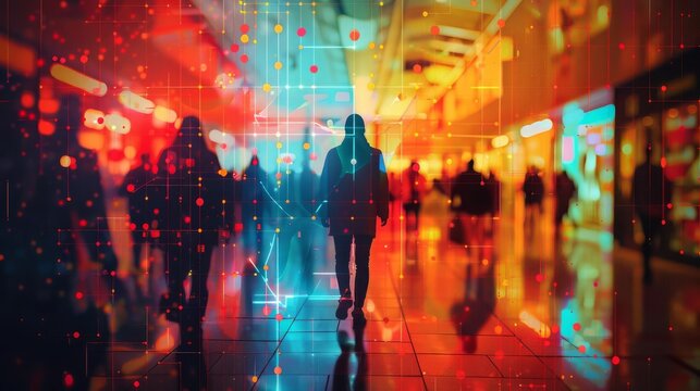 Consumer behavior research , A visual case study on consumer behavior changes over time, featuring trend lines and heat maps to illustrate shopping patterns and preferences