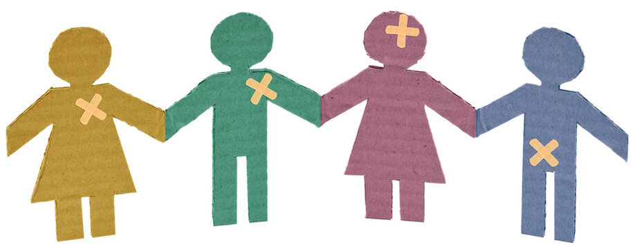 Ribambelle des enfants malades, concept hospitalisation infantile 