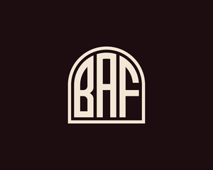 BAF logo design vector template