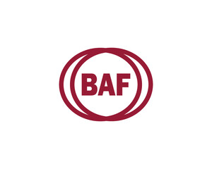 BAF logo design vector template