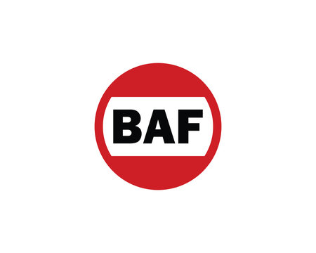 BAF logo design vector template
