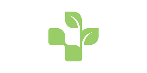 logo creative design medical leaf,plus,health care,logo design template,icon,symbol,vector