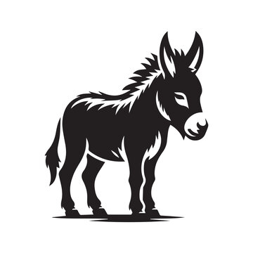 recommend clip art: vector illustration donkey