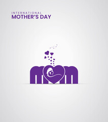 Happy Mothers day, Mothers day 3D illustration.