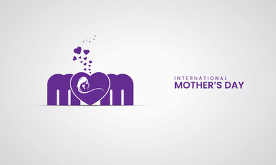 Happy Mothers day, Mothers day 3D illustration.