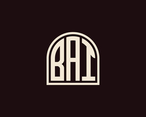 BAI logo design vector template