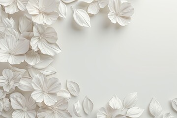  Ethereal Blossoms: A Minimalist 3D Floral Composition