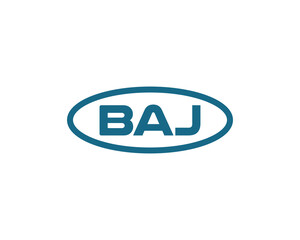 BAJ logo design vector template