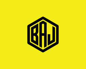 BAJ logo design vector template