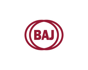 BAJ logo design vector template