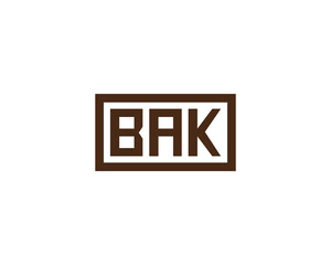 BAK logo design vector template