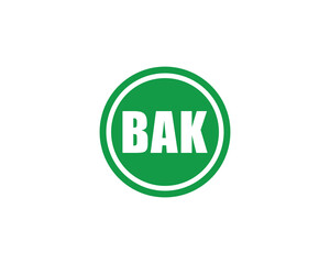 BAK logo design vector template