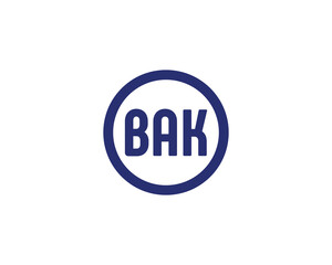 BAK logo design vector template