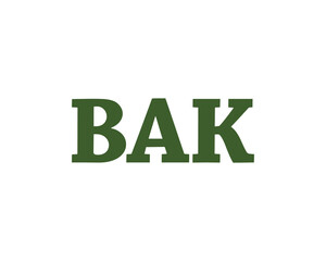 BAK logo design vector template