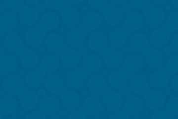 Pattern of abstract layered lighter blue geometric shapes on blue background. Abstract full frame high resolution background with copy space.