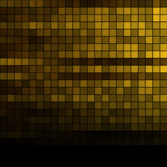 Dark orange glossy mosaic squares abstract geometry background. Vector technology design