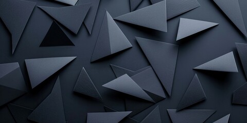 Geometric shapes of black paper