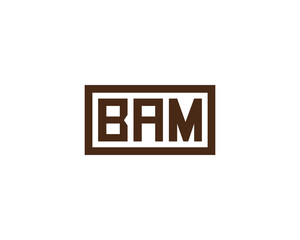 BAM logo design vector template