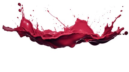 Maroon Paint Splash Isolated on the White Background
