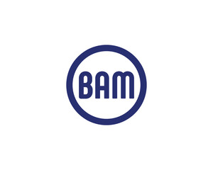 BAM logo design vector template