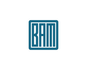 BAM logo design vector template