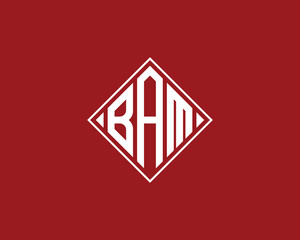 BAM logo design vector template