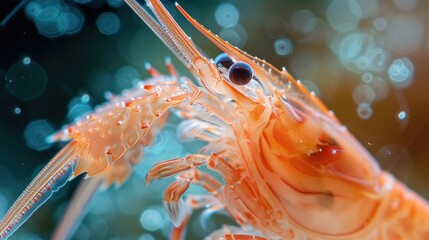 Macro shot of shrimp